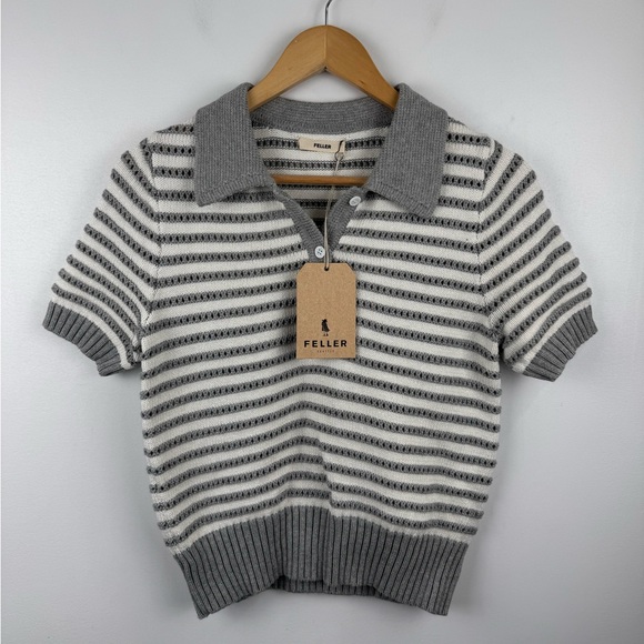 NWT Feller Women Harriette Nautical Polo Sweater Size XS/S - Picture 1 of 5